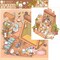 Kawaii Painting Art Workshop Sticker Scene, 3D Landscape Stickers, Adorabilities